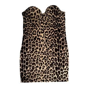F.I.T. Lightly Padded Cheetah Shaping Strapless Slip0